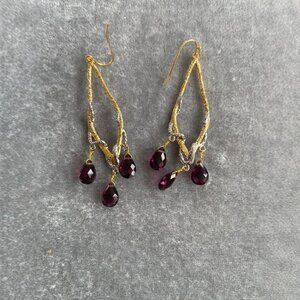 Alexis Bittar Full Diamond Two-Tone Irregular Earrings